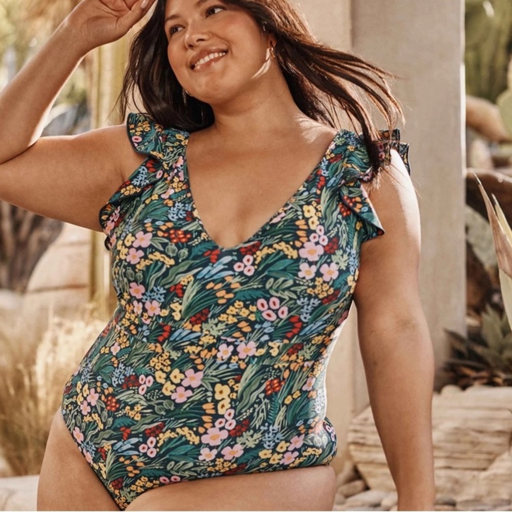 NWT!! Summersalt x Rifle Paper Co Ruffle Backflip One Piece (Sz 18)